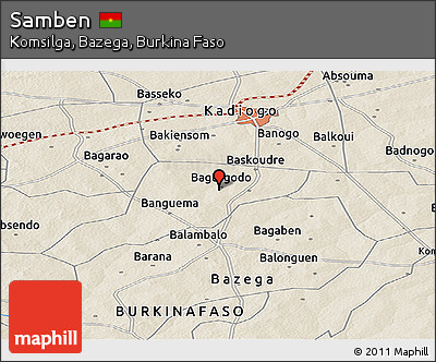 Shaded Relief Panoramic Map of Samben
