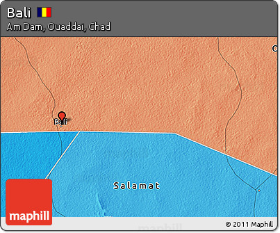 Political 3D Map of Bali