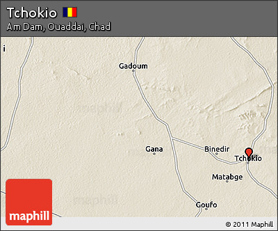 Shaded Relief 3D Map of Tchokio