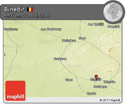 Physical Panoramic Map of Binedir