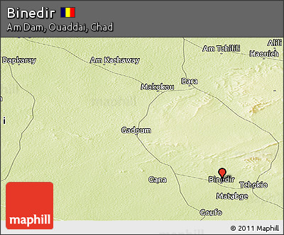 Physical Panoramic Map of Binedir