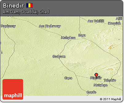 Physical Panoramic Map of Binedir