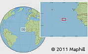 Savanna Style Location Map of the area around 12° 11' 54" N, 20° 19' 30" W