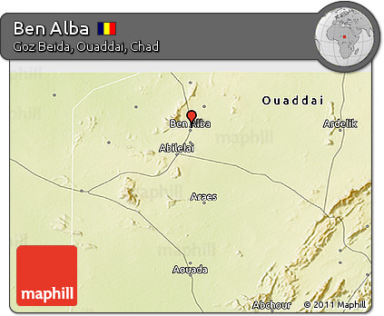Physical 3D Map of Ben Alba