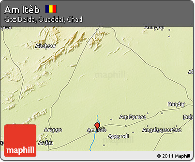 Physical 3D Map of Am Itèb