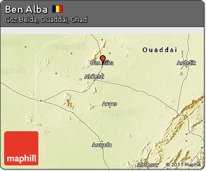 Physical 3D Map of Ben Alba
