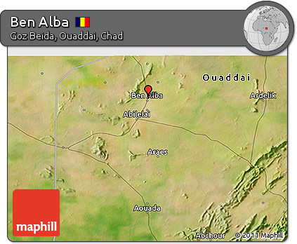 Satellite 3D Map of Ben Alba