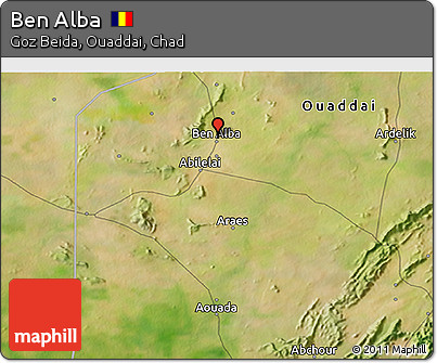 Satellite 3D Map of Ben Alba