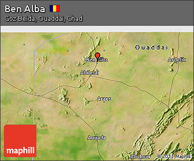 Satellite 3D Map of Ben Alba