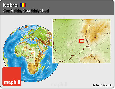Physical Location Map of Kotro