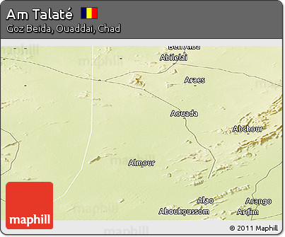 Physical Panoramic Map of Am Talaté