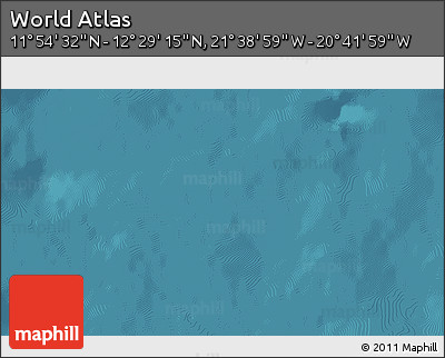 Satellite 3D Map of the Area around 12° 11' 54" N, 21° 10' 29" W