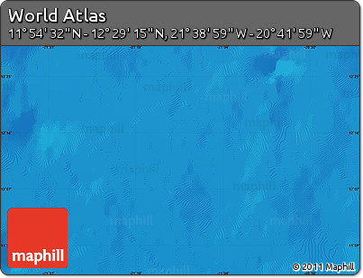 Physical Map of the Area around 12° 11' 54" N, 21° 10' 29" W
