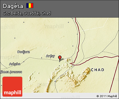 Physical 3D Map of Dagésa