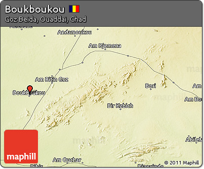 Physical 3D Map of Boukboukou