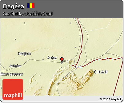 Physical 3D Map of Dagésa