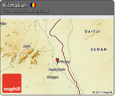 Physical 3D Map of Kilmakari