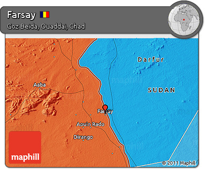 Political 3D Map of Farsay