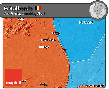 Political 3D Map of Métalbanda