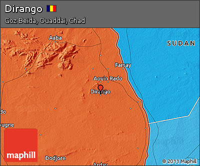 Political 3D Map of Dirango