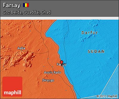 Political 3D Map of Farsay