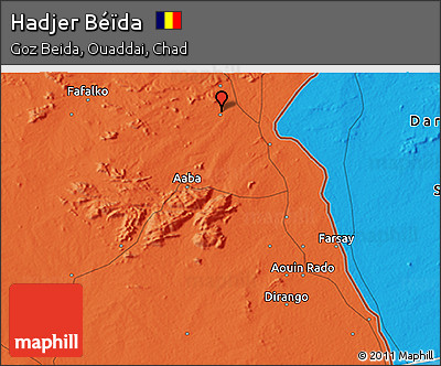 Political 3D Map of Hadjer Béïda