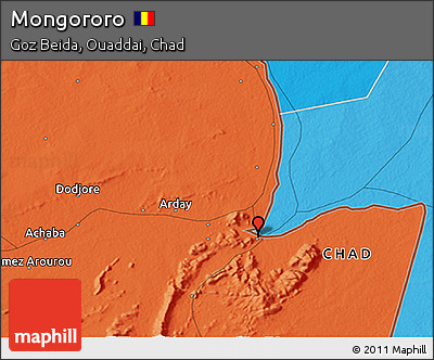 Political 3D Map of Mongororo