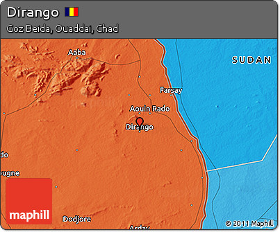 Political 3D Map of Dirango
