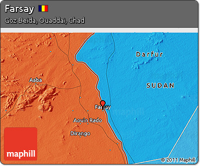 Political 3D Map of Farsay