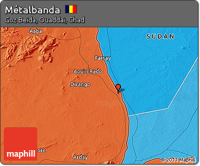 Political 3D Map of Métalbanda