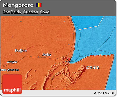 Political 3D Map of Mongororo