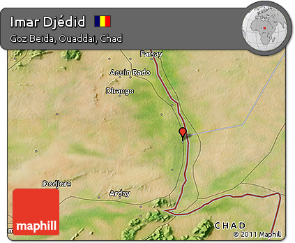 Satellite 3D Map of Imar Djédid