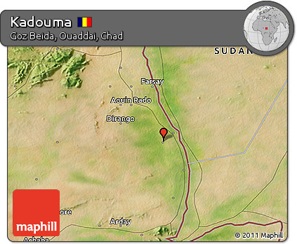 Satellite 3D Map of Kadouma
