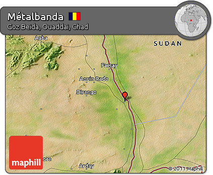 Satellite 3D Map of Métalbanda