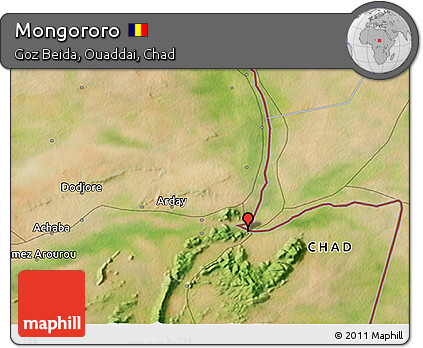 Satellite 3D Map of Mongororo