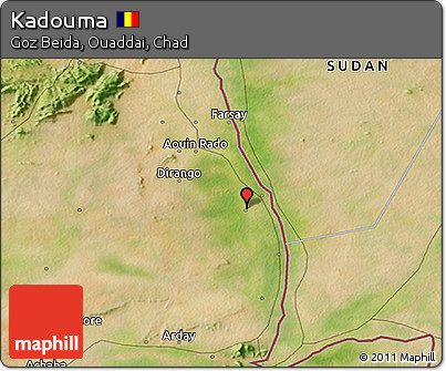 Satellite 3D Map of Kadouma