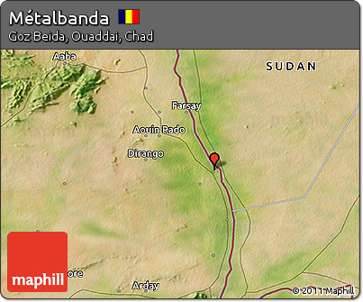 Satellite 3D Map of Métalbanda