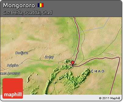 Satellite 3D Map of Mongororo