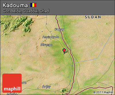 Satellite 3D Map of Kadouma