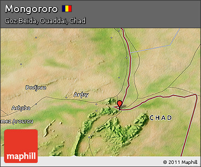 Satellite 3D Map of Mongororo