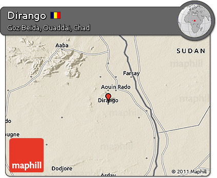 Shaded Relief 3D Map of Dirango