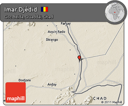 Shaded Relief 3D Map of Imar Djédid