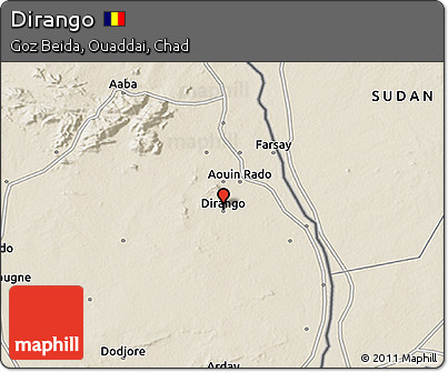 Shaded Relief 3D Map of Dirango