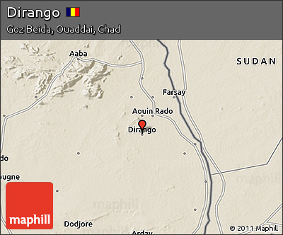 Shaded Relief 3D Map of Dirango