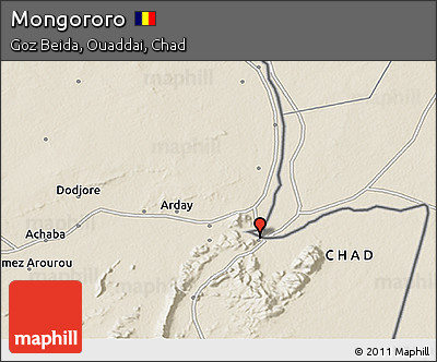 Shaded Relief 3D Map of Mongororo