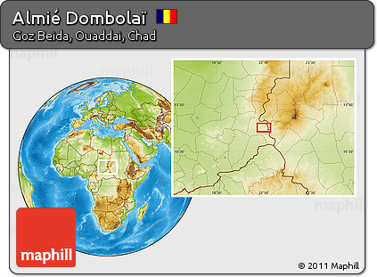Physical Location Map of Almié Dombolaï