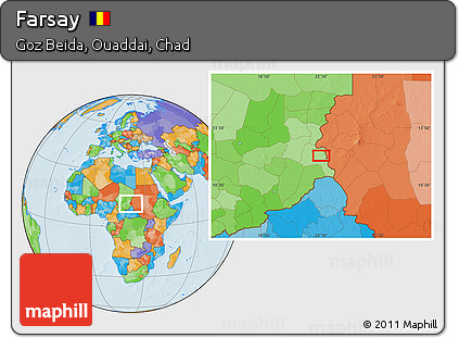 Political Location Map of Farsay