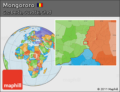 Political Location Map of Mongororo