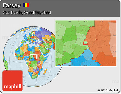 Political Location Map of Farsay