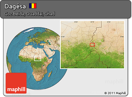 Satellite Location Map of Dagésa